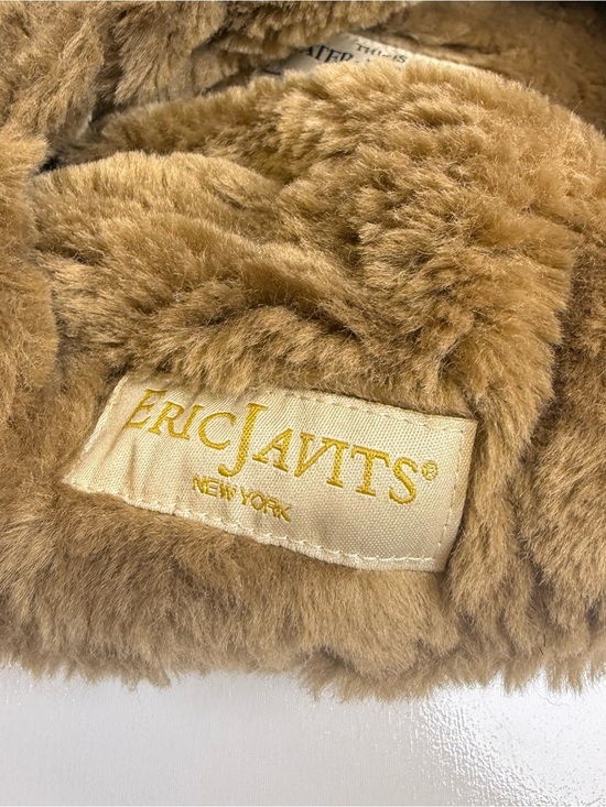 Eric Javits New York Brown Tan Faux Fur Trim Water Repellent Packable Bucket Hat main image 4
